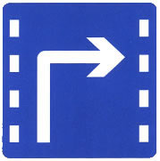 右轉(zhuǎn)車道標(biāo)志