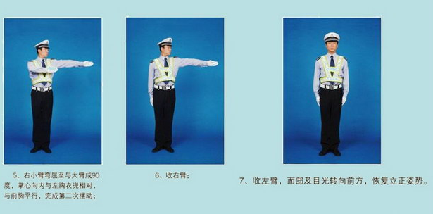正前方信號手勢
